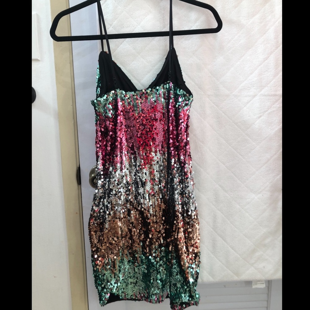 Express Sequin Multi-Color Dress - Picture 6 of 6